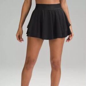 SOLD Lululemon Court Rival Black Skirt Size 6 Like New